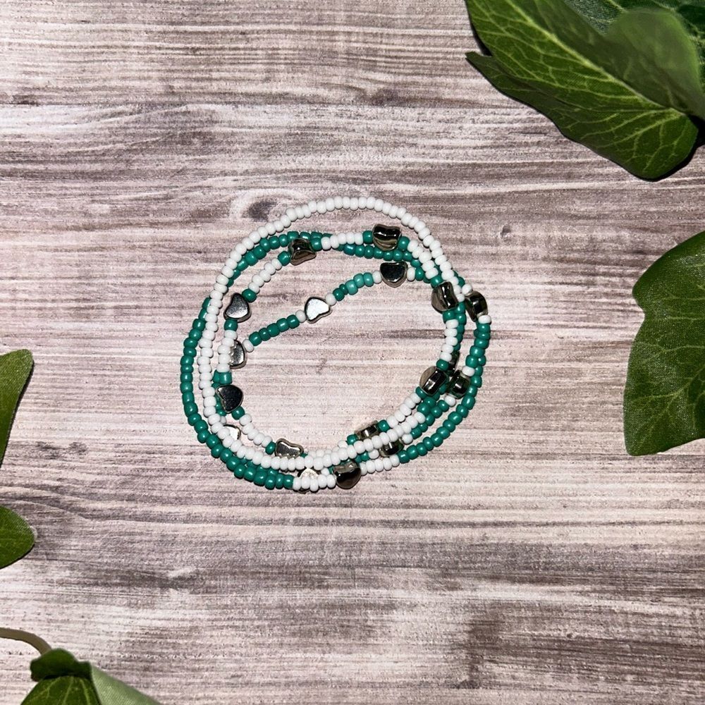 Hand Crafted seed bead bracelets- set of 4!